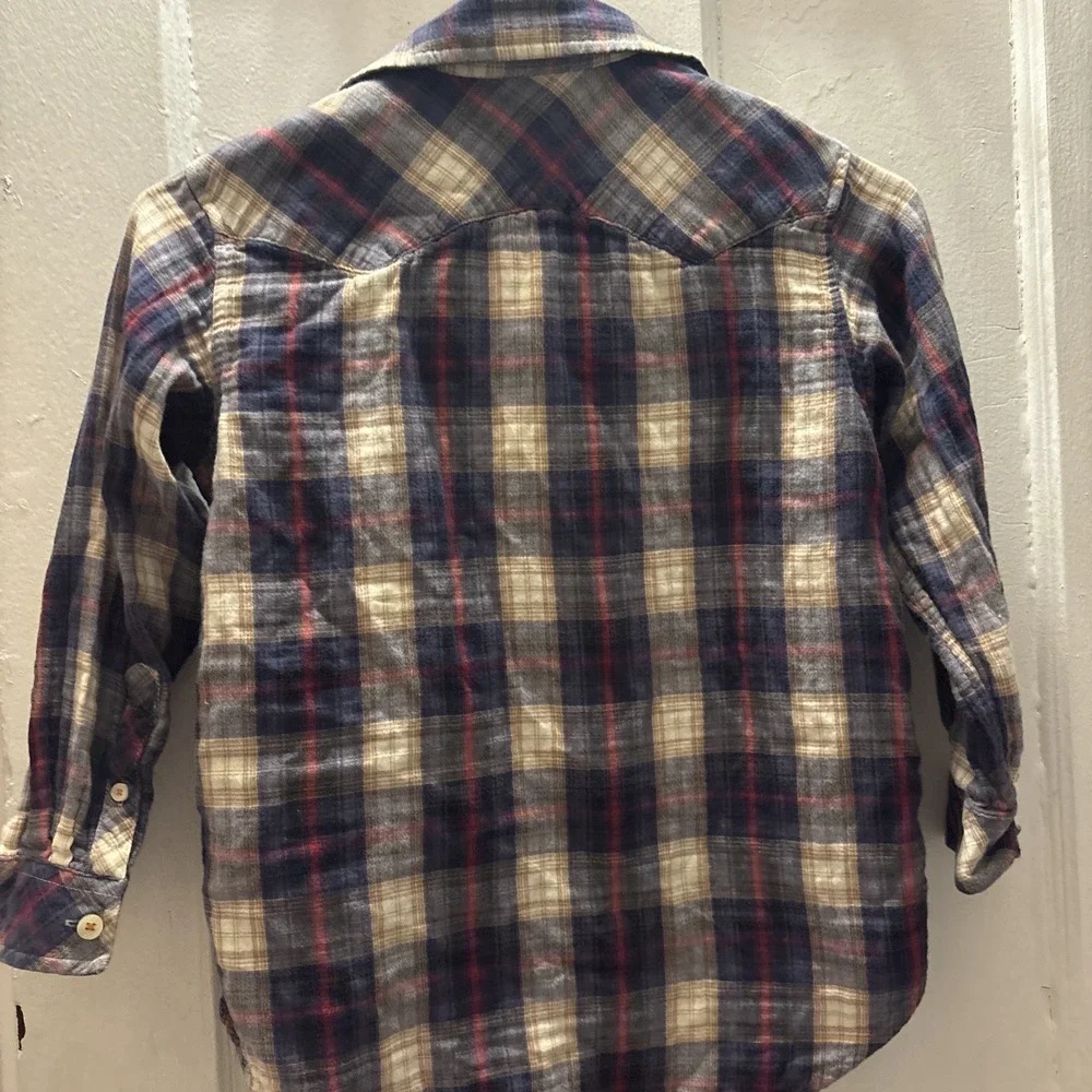 Gap Boys Youth Size 6/7 Button-Down Flannel Style‎ Dress Shirt